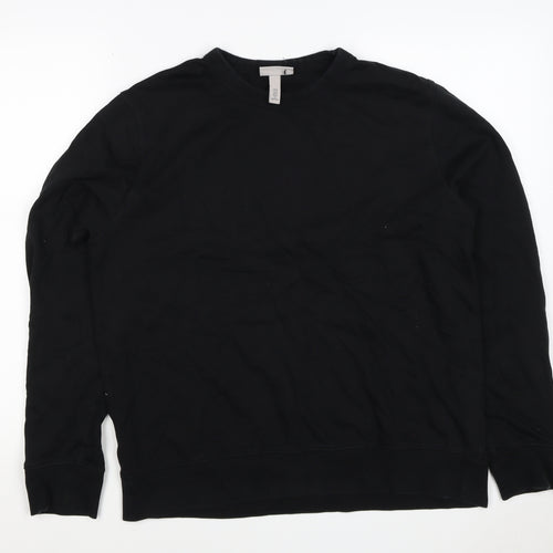 H&M Men’s Black M Regular Fit Crew Neck Pullover Sweatshirt