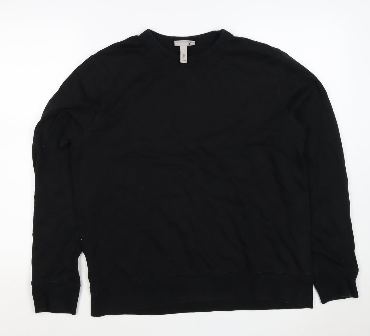 H&M Men’s Black M Regular Fit Crew Neck Pullover Sweatshirt