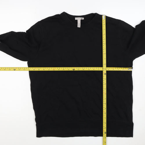H&M Men’s Black M Regular Fit Crew Neck Pullover Sweatshirt