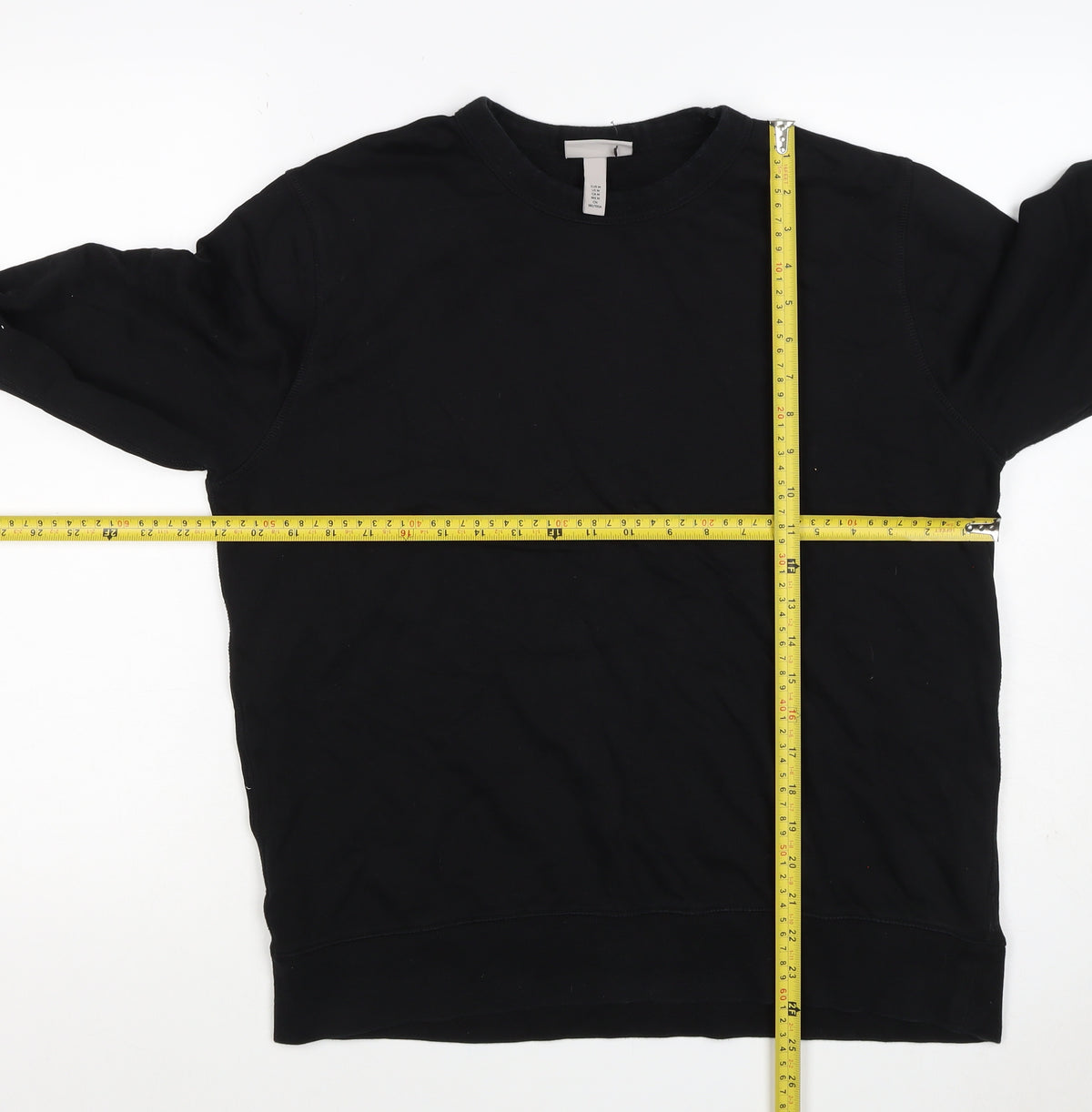 H&M Men’s Black M Regular Fit Crew Neck Pullover Sweatshirt