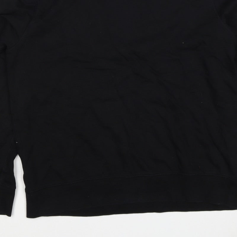 H&M Men’s Black M Regular Fit Crew Neck Pullover Sweatshirt