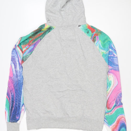 Ratchet Men’s Grey Multicoloured Hoodie M Pullover Graphic Print
