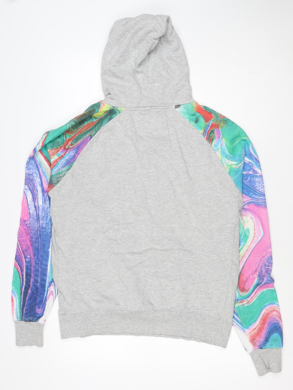 Ratchet Men’s Grey Multicoloured Hoodie M Pullover Graphic Print