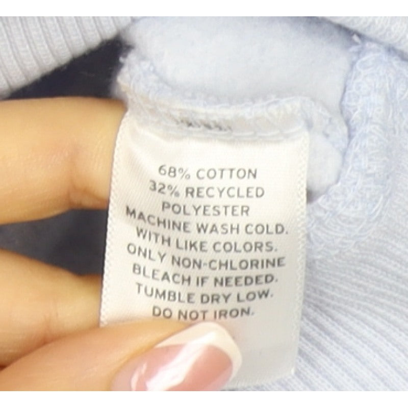 BP. Women’s Blue M Cropped Pullover Sweatshirt Balloon Sleeve Crew Neck