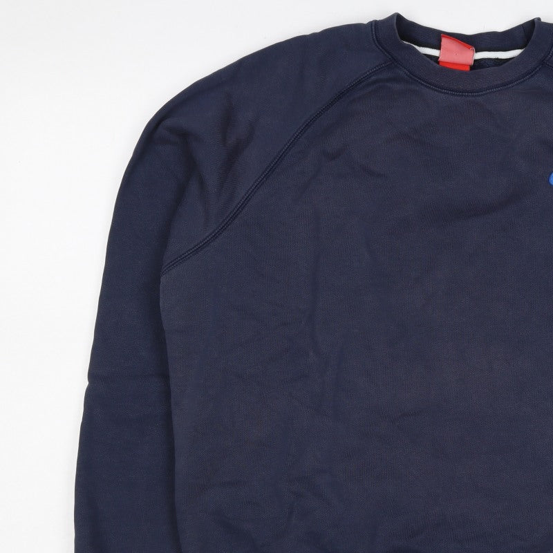 Nike Men’s Navy Large Crew Neck Embroidered Logo Sweatshirt