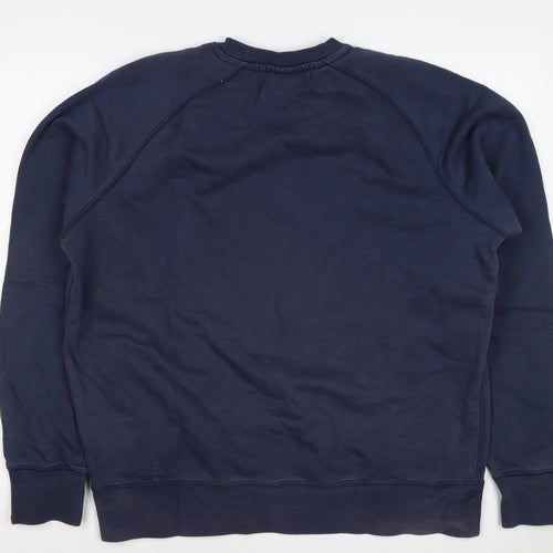 Nike Men’s Navy Large Crew Neck Embroidered Logo Sweatshirt