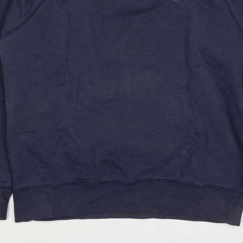 Nike Men’s Navy Large Crew Neck Embroidered Logo Sweatshirt