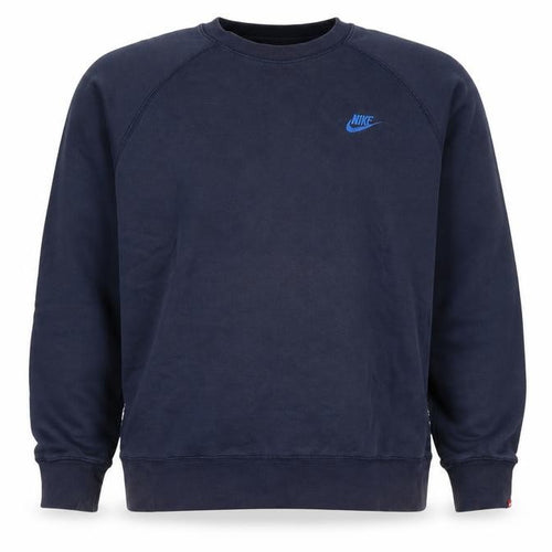 Nike Men’s Navy Large Crew Neck Embroidered Logo Sweatshirt