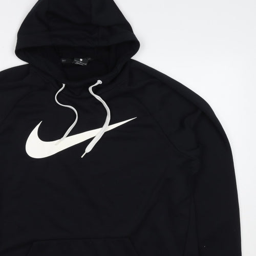 Nike Men's Black L Dri-FIT Swoosh Pullover Hoodie Sports