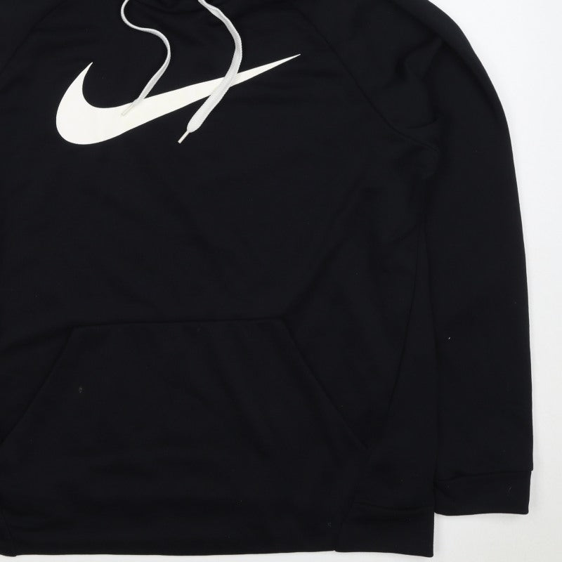 Nike Men's Black L Dri-FIT Swoosh Pullover Hoodie Sports