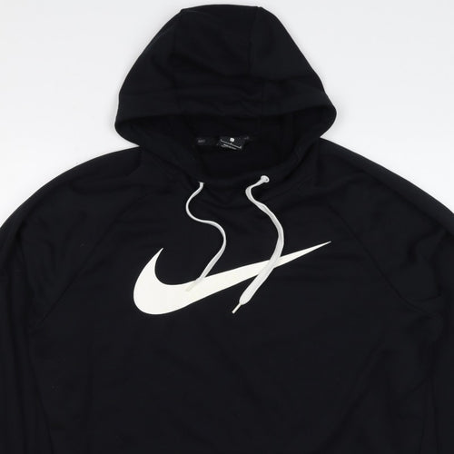 Nike Men's Black L Dri-FIT Swoosh Pullover Hoodie Sports