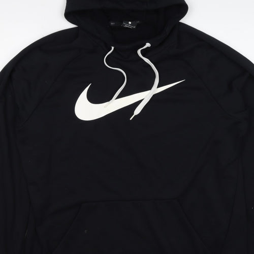 Nike Men's Black L Dri-FIT Swoosh Pullover Hoodie Sports