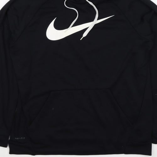 Nike Men's Black L Dri-FIT Swoosh Pullover Hoodie Sports