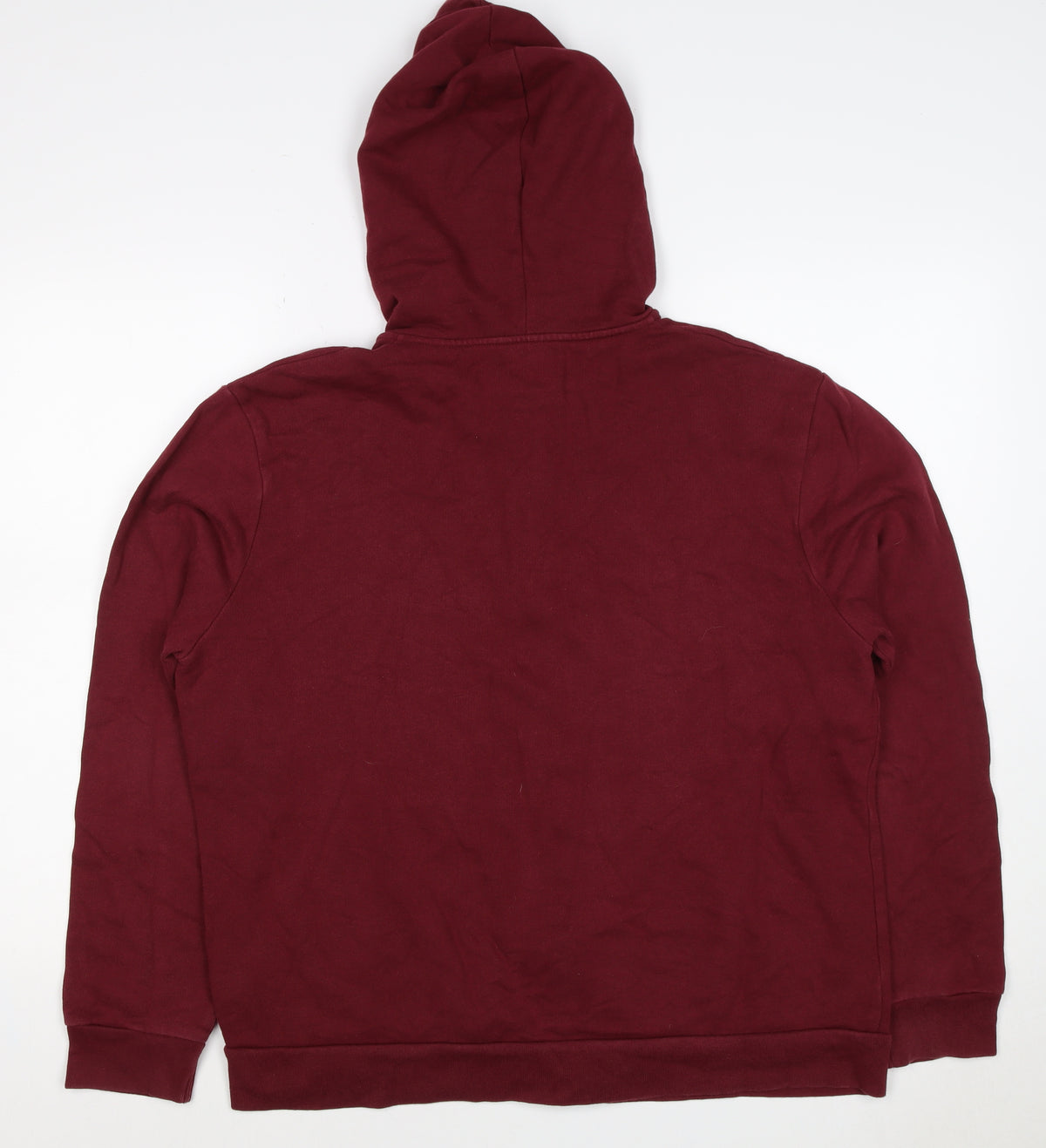 Topman Men’s Burgundy Red L Full Zip Hooded Fleece Hoodie