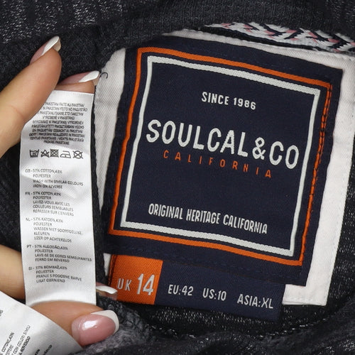 Soulcal & Co Women’s Black UK 14 Pullover Hoodie Graphic Eagle