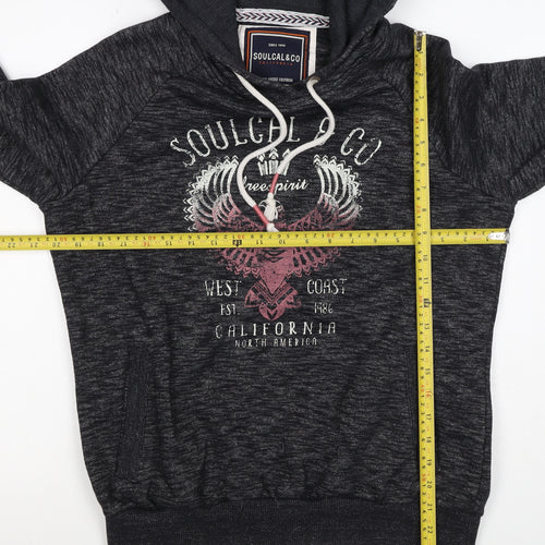 Soulcal & Co Women’s Black UK 14 Pullover Hoodie Graphic Eagle