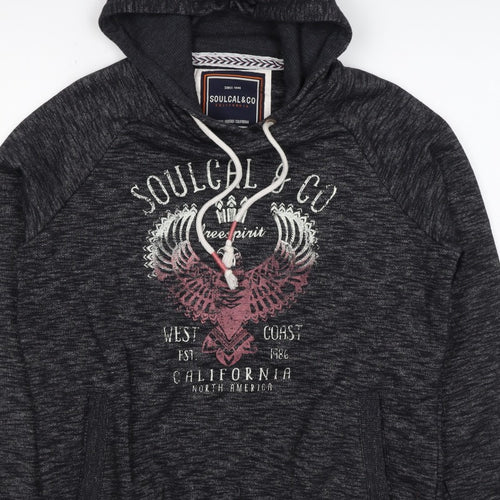 Soulcal & Co Women’s Black UK 14 Pullover Hoodie Graphic Eagle