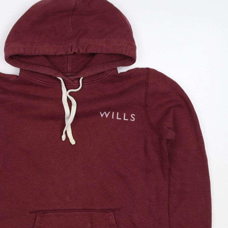 Jack Wills Women’s Red UK 12 Pullover Hoodie Logo Graphic