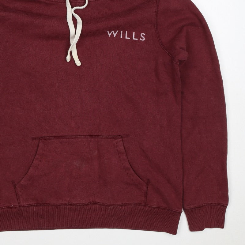 Jack Wills Women’s Red UK 12 Pullover Hoodie Logo Graphic