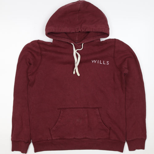 Jack Wills Women’s Red UK 12 Pullover Hoodie Logo Graphic