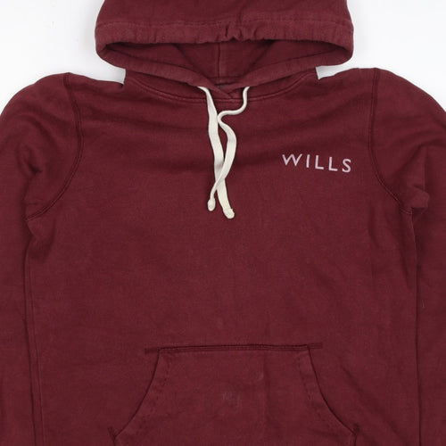 Jack Wills Women’s Red UK 12 Pullover Hoodie Logo Graphic