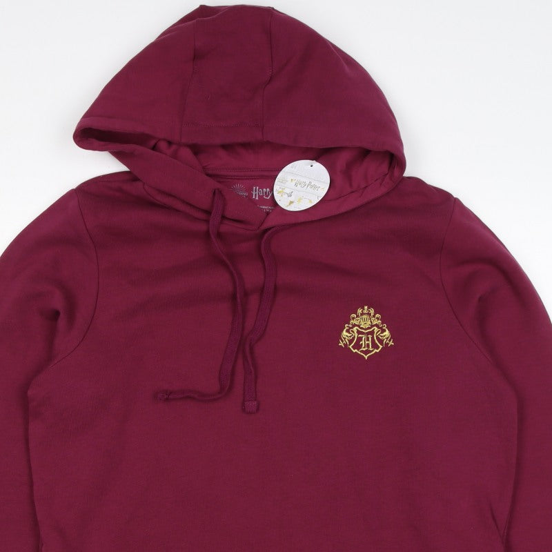 Harry Potter Unisex Adults Red M Pullover Hogwarts Hoodie