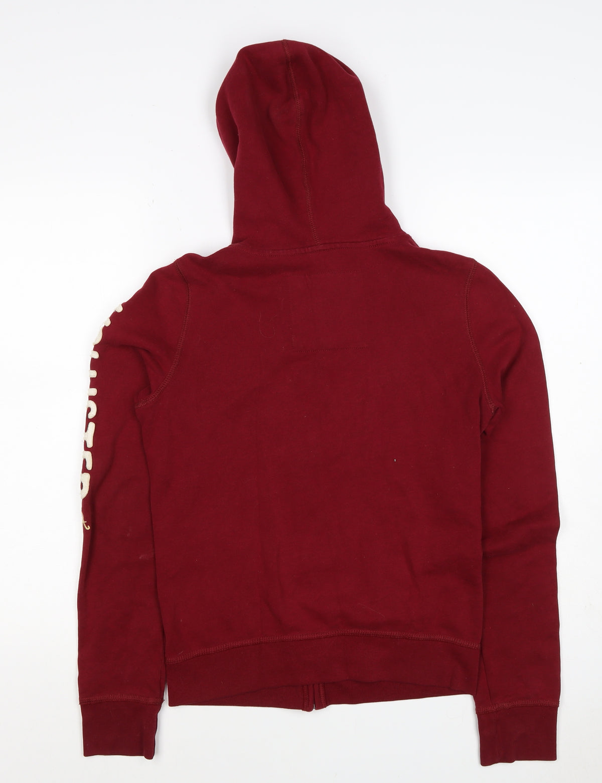 Hollister Men’s Red M Full Zip Hooded Logo Fleece Hoodie