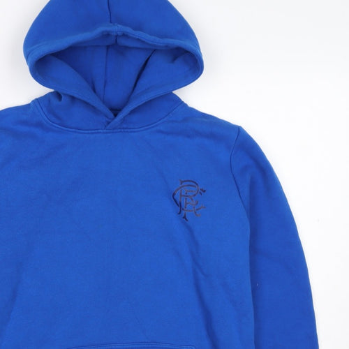 Castore Boys Blue XL Pullover Hoodie Rangers FC Logo Football Fleece