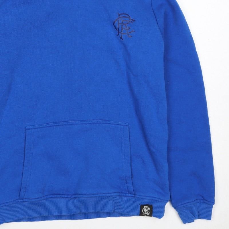 Castore Boys Blue XL Pullover Hoodie Rangers FC Logo Football Fleece