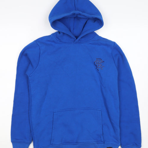 Castore Boys Blue XL Pullover Hoodie Rangers FC Logo Football Fleece
