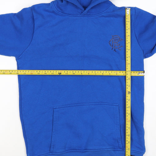 Castore Boys Blue XL Pullover Hoodie Rangers FC Logo Football Fleece