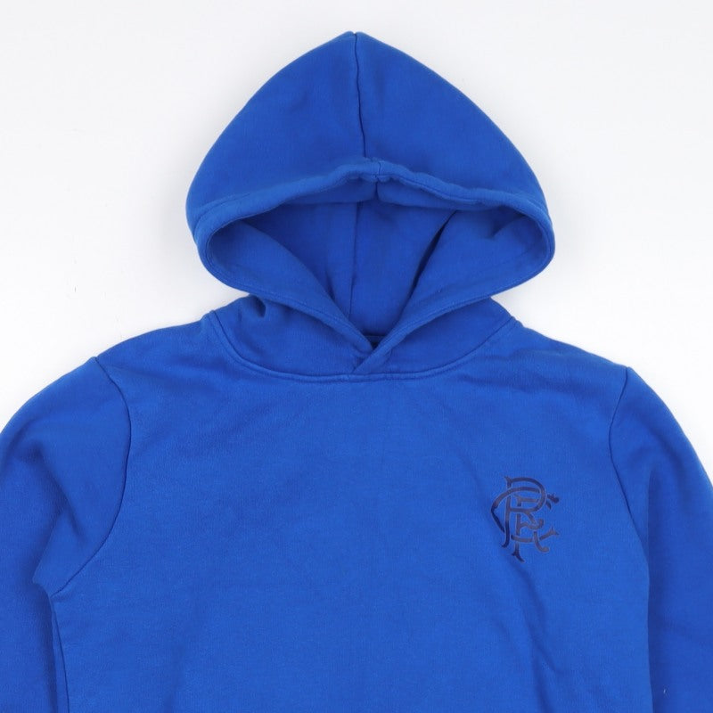 Castore Boys Blue XL Pullover Hoodie Rangers FC Logo Football Fleece