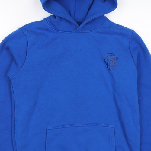 Castore Boys Blue XL Pullover Hoodie Rangers FC Logo Football Fleece