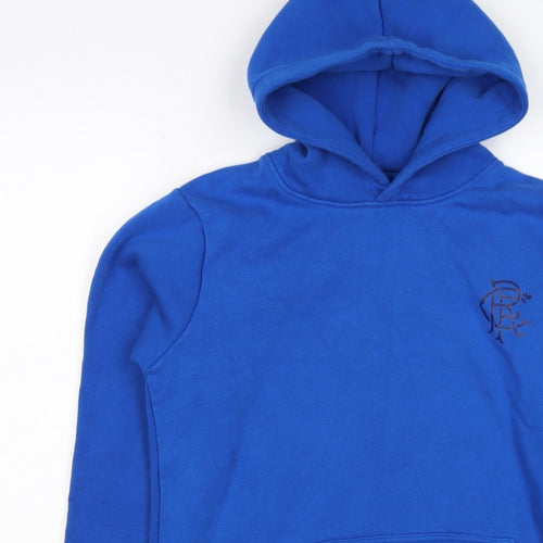 Castore Boys Blue XL Pullover Hoodie Rangers FC Logo Football Fleece