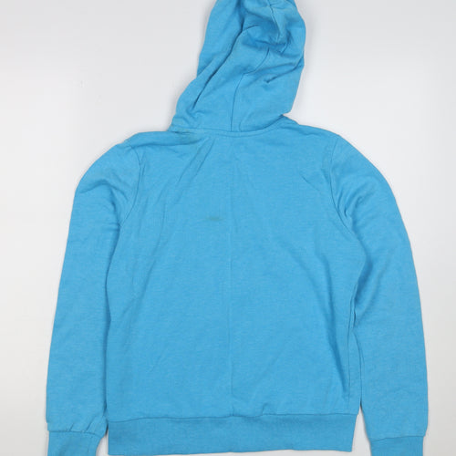 Divided by H&M Women Blue UK 10 Full Zip Hooded Cotton Hoodie