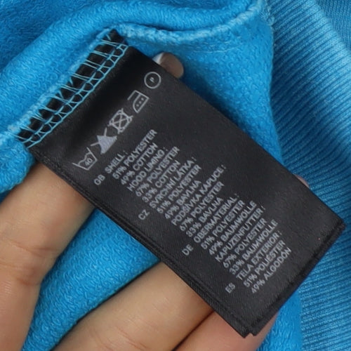Divided by H&M Women Blue UK 10 Full Zip Hooded Cotton Hoodie