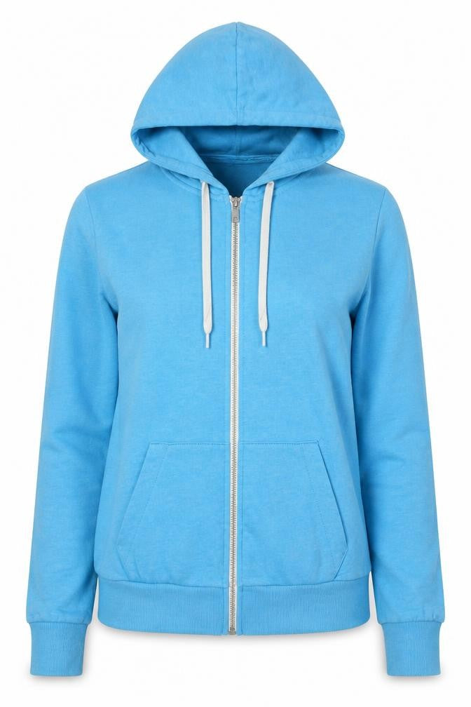 Divided by H&M Women Blue UK 10 Full Zip Hooded Cotton Hoodie