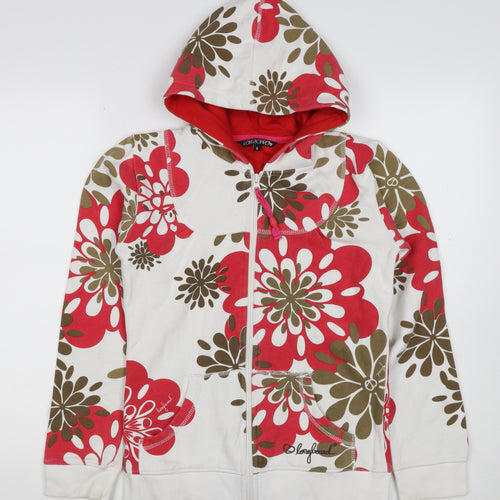 Longboard Women’s Multicoloured Floral Full Zip Hoodie UK 14