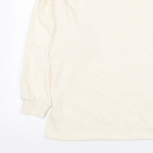 New Look Women Ivory L Longline Crew Neck Side Split Sweatshirt