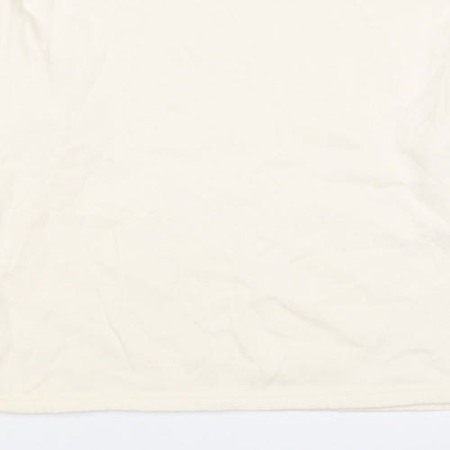 New Look Women Ivory L Longline Crew Neck Side Split Sweatshirt