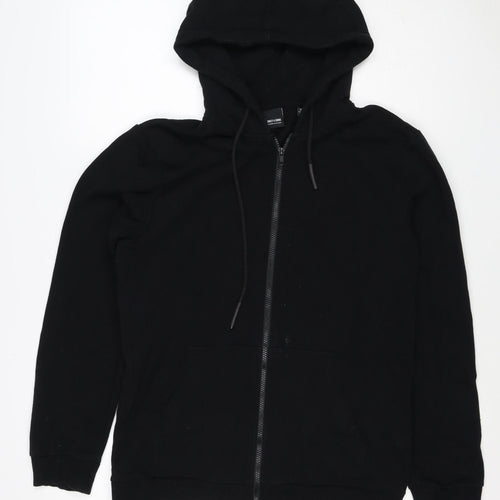 Only & Sons Men's Black M Full Zip Hooded Sweatshirt Pockets