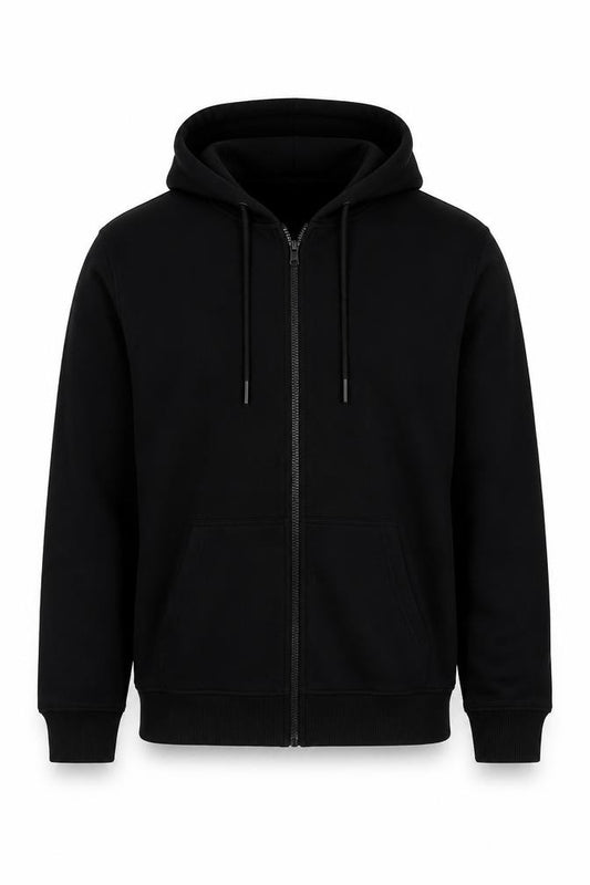 Only & Sons Men's Black M Full Zip Hooded Sweatshirt Pockets