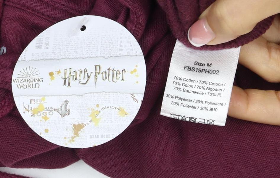 Wizarding World Men’s Red M Pullover Hoodie Harry Potter Hogwarts Graphic