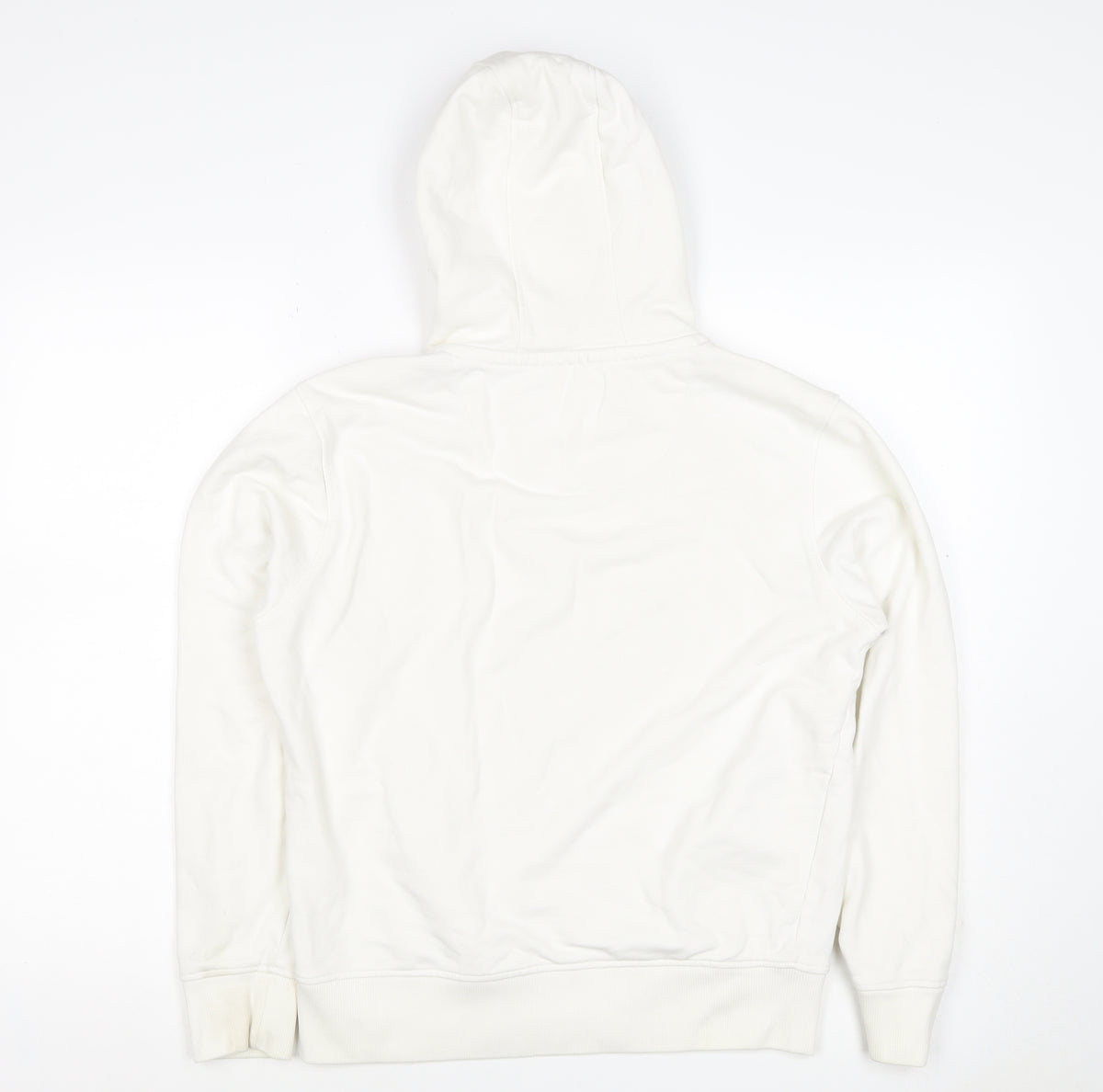 Close-up detail of Eight Eight Three Police Men’s Ivory M Pullover Graphic Hoodie