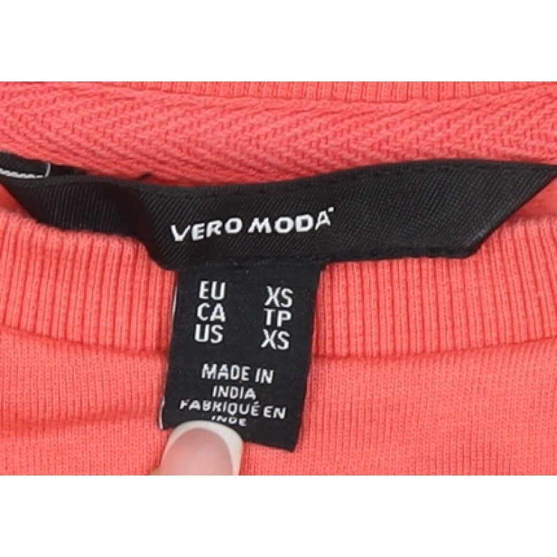 Additional view of Vero Moda Women Pink XS Pullover Sweatshirt Quote Graphic Cotton