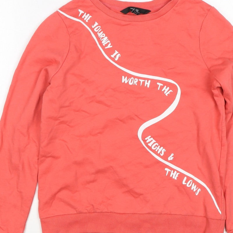 Additional view of Vero Moda Women Pink XS Pullover Sweatshirt Quote Graphic Cotton