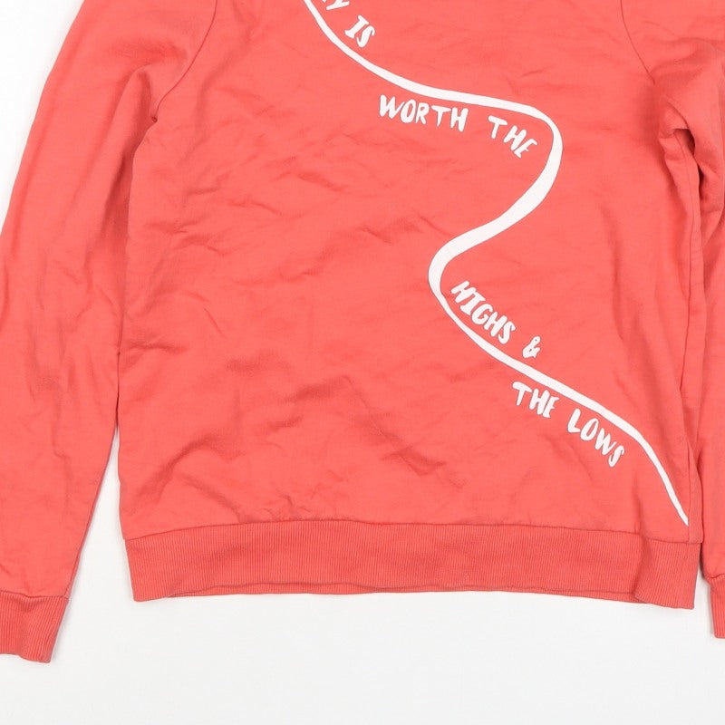 Additional view of Vero Moda Women Pink XS Pullover Sweatshirt Quote Graphic Cotton