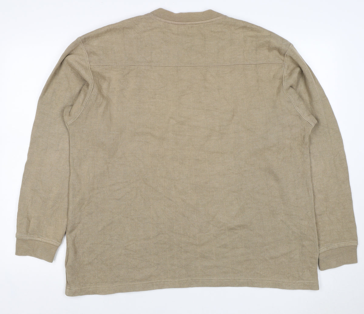Columbia Men’s Beige L V-Neck Pullover Sweatshirt Outdoor Logo