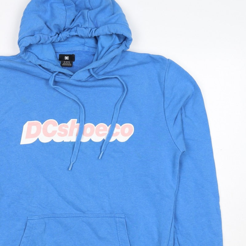 DC Shoes Men’s Blue M Pullover Logo Graphic Hooded Sweatshirt