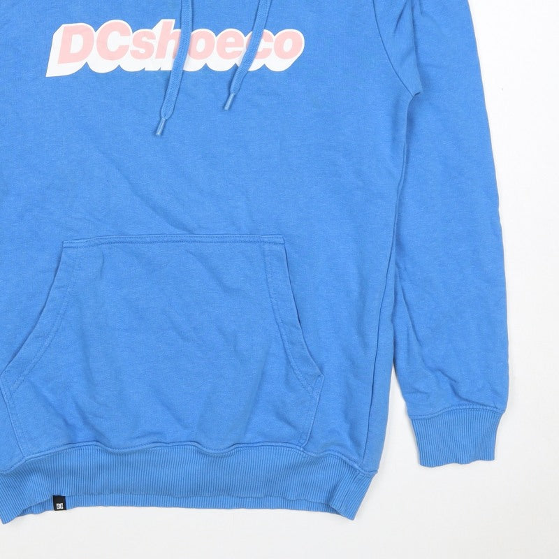 DC Shoes Men’s Blue M Pullover Logo Graphic Hooded Sweatshirt